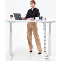 Стол для работы стоя WellDesk WDЕ Uplift 1395x800х28 (черный/ясень шимо) в Гродно