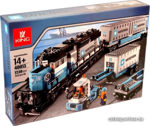 Конструктор King 40013 Поезд контейнеровоз Maersk