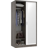 Шкаф-купе Кортекс-мебель Лагуна ШК01-02 (орех элия/белый)