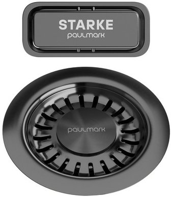 Слив-перелив Paulmark PM6024-GM (черный/вороненая сталь)