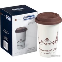 Многоразовый стакан DeLonghi DLSC057 0.3л (белый/коричневый)