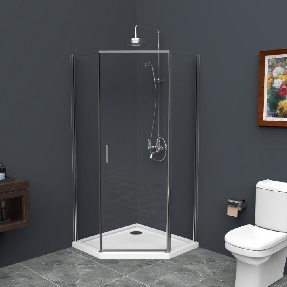 

Душевой уголок BelBagno UNO-195-P-1-90-C-Cr