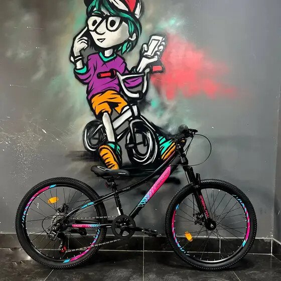 

Велосипед Greenland Cruise 24 2026 (черный/розовый)