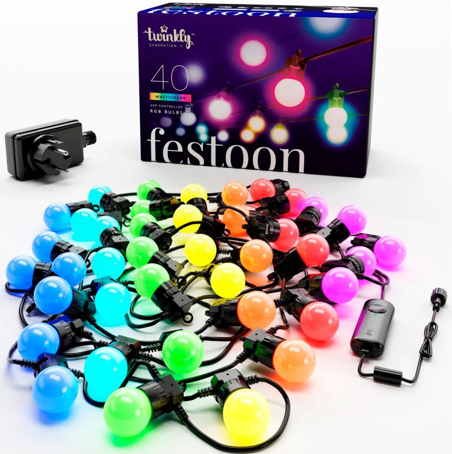 Светодиодная гирлянда Twinkly 40 LED Festoon Multicolor edition с Wi-Fi и Bluetooth