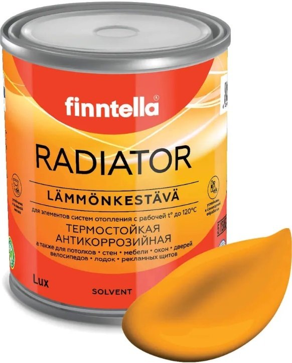 

Краска Finntella Radiator Liekki F-19-1-1-FL127 0.9 л (пламенный желтый)
