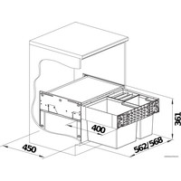 Система сортировки мусора Blanco Select II XL 60/3