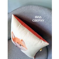 Декоративная подушка Matex Fluffy. Рыжик не лиса 61-656 (белый/красный/лососевый)