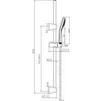 Душевой гарнитур  Cersanit Brasko 63108 с душевым гарнитуром Neno 63696