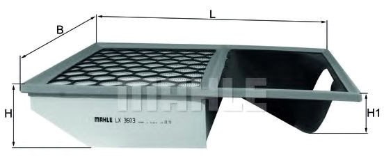 

Воздушный фильтр Mahle Knecht LX3603