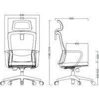 Офисное кресло SitZone U-060A (сетка/ткань, черный, крестовина пластик)