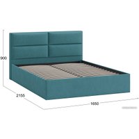 Кровать Трия Глосс универсальный тип 1 160x200 (микровелюр Wellmart Indigo)