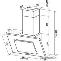 Кухонная вытяжка HOMSair Bell 60 (белый)