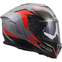 Мотошлем LS2 FF818 Storm III Dynamo (2XL, серый/красный)