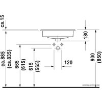 Умывальник Duravit D-Code 54.5x43.5 (0337540000)