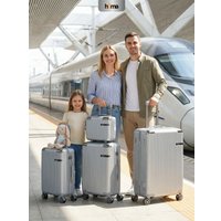 Комплект чемоданов Homa 4CHMD-GR (3шт, серебряный)