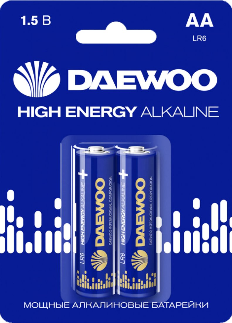 

Батарейка Daewoo High Energy Alkaline AA 2 шт. 5030299