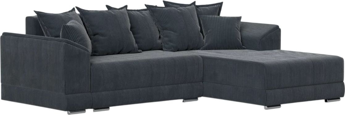 

Угловой диван Лига диванов NordWood правый угол (велюр, Cilium Grafit, серый)