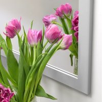 Зеркало Алмаз-Люкс MF-1 8060 Kaolin 80х60 см (в раме МДФ/каолин)