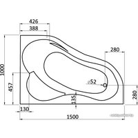 Ванна Santek Ибица 150x100 R [1WH112035]