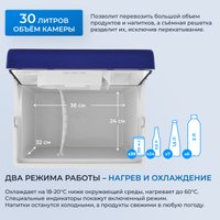 Термоэлектрический автохолодильник ZUGEL ZCR30 (синий)