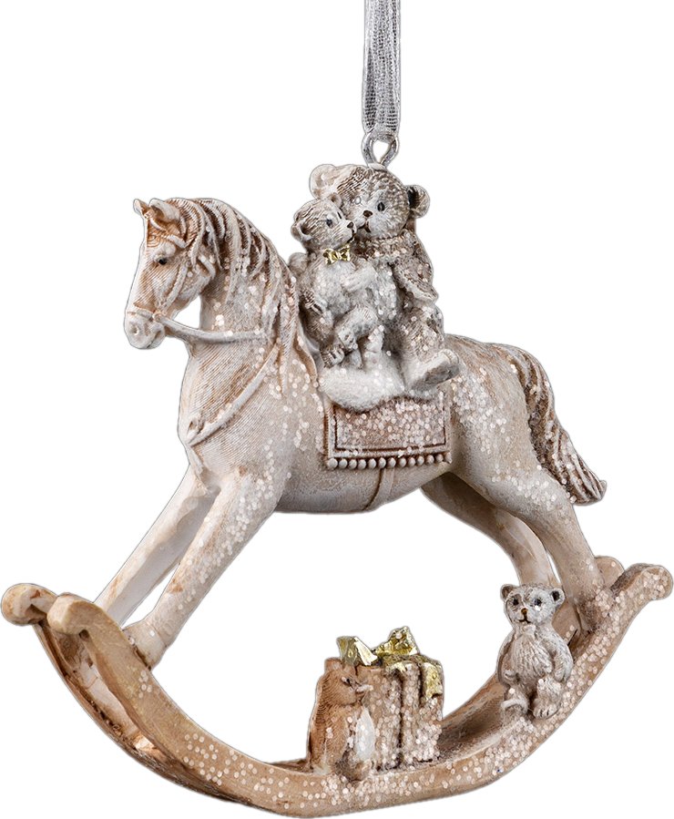 

Елочная игрушка Erich Krause Decor. Лошадка-качалка с мишками 58994