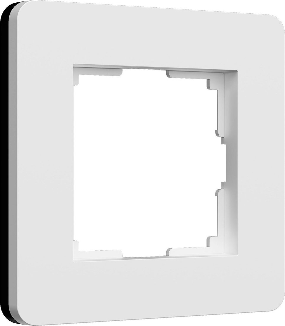 Рамка Werkel Split W0013068 (белый/черный, Soft-Touch)
