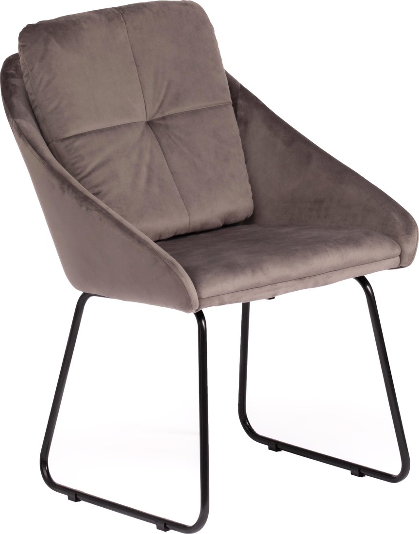 

Стул с подлокотниками TetChair Star (вельвет/металл, серый/черный)
