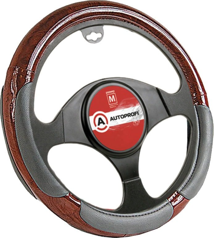 

Оплетка на руль Autoprofi SP-5022 L.GY (M) (серый/коричневый)