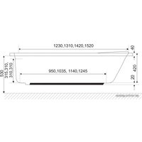 Ванна Excellent Sekwana 160x70 (с ножками)