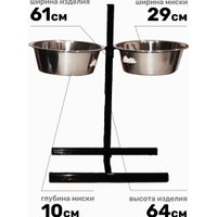 Подставка для мисок Zoonik 08822-2 (металлик, с мисками)