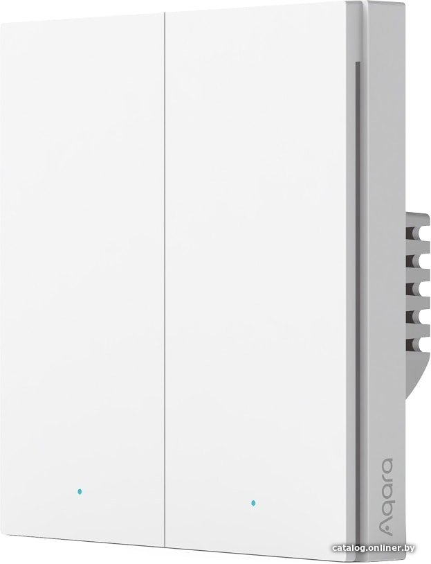 Умный выключатель Aqara Smart Wall Switch H1 двухклавишный без нейтрали (белый)
