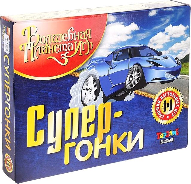 

Настольная игра Topgame Супер-гонки 4 в 1 01578