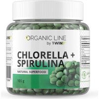 Витамины, минералы 1WIN Хлорелла + Спирулина натуральная прессованная Суперфуд (200 таблеток) в Бресте