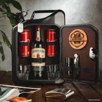 Подарочный набор Экспедиция Канистра - бар 10 л 7128 (черный Вутто)