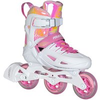 Роликовые коньки Powerslide Phuzion Universe 3 колеса (р. 37-40, белый/розовый)