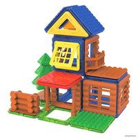 Магнитный конструктор BRAUBERG 663849 Kids Magnetic Build Blocks-79 Построй дом