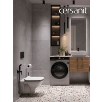 Унитаз подвесной Cersanit Carina New Clean On с инсталляцией Leon S-IN-BLACK-Cg-w в Витебске