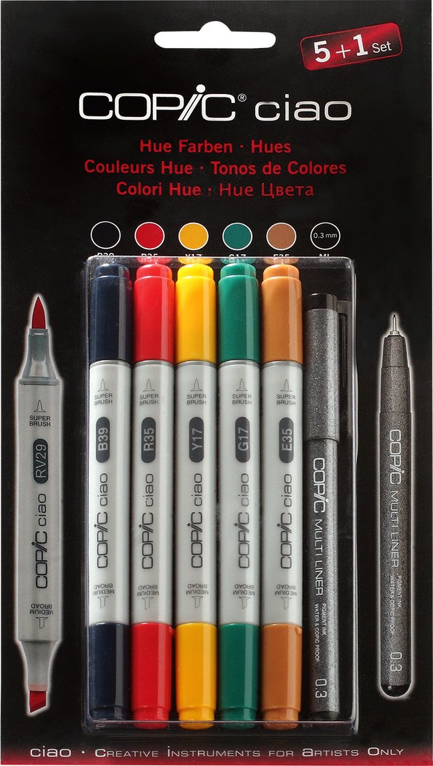 

Набор маркеров Copic Ciao 22075551 (5цв+мультилайнер)