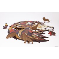 Пазл Eco-Wood-Art Лев S в деревянной упаковке (80 эл)