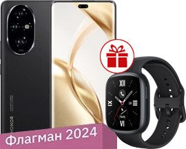 

Смартфон HONOR 200 Pro 12GB/512GB международная версия (вельветовый черный) и умные часы HONOR Watch 4 (черный) по акции