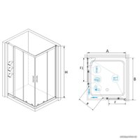 Душевой уголок RGW HO-43 03064303-11 100x130 (хром/прозрачное стекло)