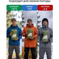 Спальный мешок RSP Outdoors Lager 150 R (оливково-зелёный, 220x75см, молния справа)
