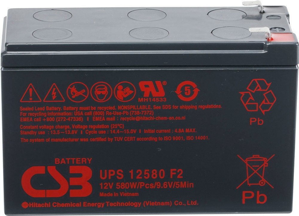 

Аккумулятор для ИБП CSB Battery UPS12580 F2 (12В/10.5 А·ч)