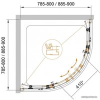 Душевой уголок Cezares Eco-O-R-2-90-P-Cr