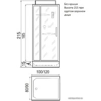 Душевая кабина River Tana 100/80 (без крыши)
