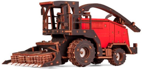 Сборная модель Eco-Wood-Art Кормоуборочный комбайн FS80 PRO с жаткой ЖКС-4.5
