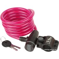 Тросовый велосипедный замок M-Wave S 10.18 (розовый)