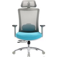 Офисное кресло Evolution ERGO Prime Sky Blue (серый/бирюзовый)