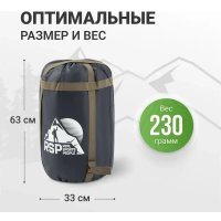 Мешок компрессионный RSP Outdoors BAG XL (черный с коричневыми ремнями)