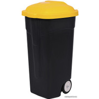Уличная урна для раздельного сбора мусора Эльфпласт ЕР424 (105 л, желтый/черный)